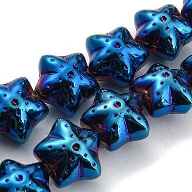 Steel Blue Starfish Glass Beads