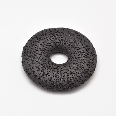 Black Disc Lava Big Pendants