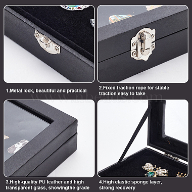 Rectangle PU Leather Badge Storage Presentation Boxes(ODIS-WH0025-177)-3