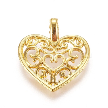 Golden Heart Alloy Pendants