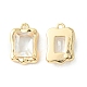 Brass Micro Pave Clear Cubic Zirconia Charms(KK-L208-08G)-1