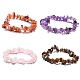 Natural & Synthetic Mixed Stone Chips Stretch Bracelets(BJEW-JB01308)-1