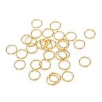 Brass Open Jump Rings, Saw Cut Seamless Round, Cadmium Free & Lead Free, Golden, 10x1mm, 18 Gauge, Inner Diameter: 8mm, Hole: 8mm, about 2631pcs/500g(KK-M165-10mm-01G-RS)