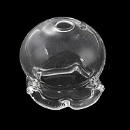 Jellyfish Glass Bead Cone, for Wind Chimes Making, Clear, 16x15x15.5mm, Hole: 2.3mm(GLAA-M046-01F)
