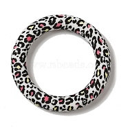Silicone Beads, Ring, Black, 65x10mm, Hole: 3mm(SIL-Z010-04D)
