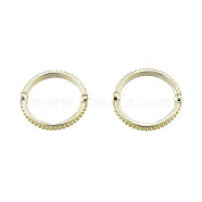 Brass Bead Frames, Circle Frames, Ring, Nickel Free, Real 14K Gold Plated, 13x13x2.5mm, Hole: 0.9mm(KK-N259-41A-01)