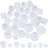 80 Sets 4 Styles Plastic Dustproof Bottle Stoppers, for Wine Bottle, White, 13~19.5x10~11mm, 20 sets/style(AJEW-GF0008-15A)