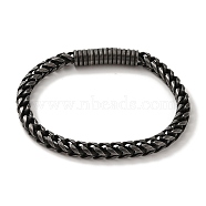 316 Surgical Stainless Steel Wheat Chain Bracelets, Gunmetal, 8-5/8 inch(21.9cm)(BJEW-Q349-03B-01)