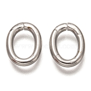 201 Stainless Steel Jump Ring, Open Jump Rings, Oval, Stainless Steel Color, 12x9x2mm, Inner Diameter: 8x5mm(STAS-H136-12B-P)