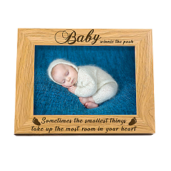 Natural Wood Photo Frames, for Tabletop Display Photo Frame, Rectangle, Peru, Word, 152x102mm(DIY-WH0234-009)