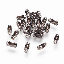 Iron Ball Chain Connectors, Nickel Free, Gunmetal, 5x2.5x2mm, Fit for 1.5mm ball chain(IFIN-ZX019-B-NF)