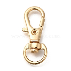 Alloy Swivel Lobster Claw Clasps, Long-Lasting Plated, Light Gold, 31x12x5mm, Hole: 9x7mm(FIND-H006-05LG)