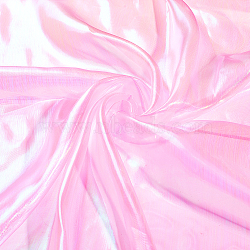 Symphony Laser Polyester Fabric, for Stage Show Costume Decoration, Pearl Pink, 150x0.02cm(DIY-WH0401-67B)