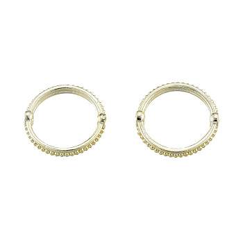 Brass Bead Frames, Circle Frames, Ring, Nickel Free, Real 14K Gold Plated, 13x13x2.5mm, Hole: 0.9mm