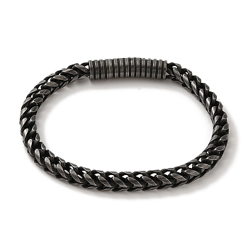 316 Surgical Stainless Steel Wheat Chain Bracelets, Gunmetal, 8-5/8 inch(21.9cm)