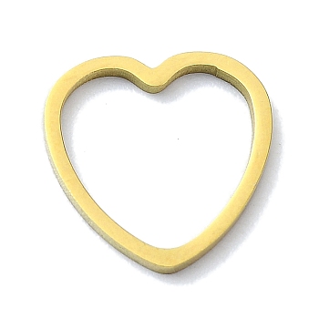 304 Stainless Steel Linking Rings, Heart, Golden, 11.5x12x1mm