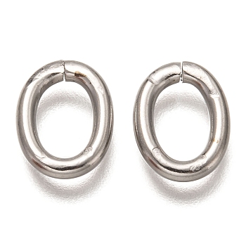 201 Stainless Steel Jump Ring, Open Jump Rings, Oval, Stainless Steel Color, 12x9x2mm, Inner Diameter: 8x5mm