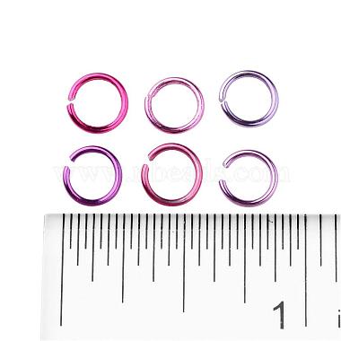 6 Colors Aluminum Wire Open Jump Rings(ALUM-X0001-01C)-3