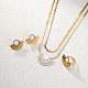 Fan Shape Golden Stainless Steel Jewelry Set(VT9934-2)-2