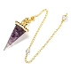 Natural Amethyst Chip & Resin Dowsing Pendulum Big Pendants(G-H293-02G-06)-2