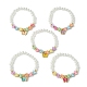bracelets extensibles en plastique ABS avec perles d'imitation(BJEW-JB09889)-1
