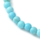 Ensemble de bracelets extensibles en perles croisées en acier inoxydable de style 2pcs 2 style howlite naturelle et turquoise synthétique et 304(BJEW-JB09465-02)-4