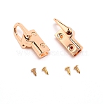 Alloy Bag Buckles, Push Locks Clasps, with Screw, for DIY Handbag Purse Suitcase Closures Hardware, Light Gold, 2.8x1.6x0.75cm, Hole: 2.5mm, Inner Diameter: 0.47x2.8cm and 1.35x1cm, Screw: 0.8x0.53cm, Pin: 2.8mm(FIND-WH0090-84KCG)