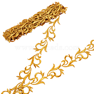Auspicious Cloud Ethnic Style Polyester Metallic Thread Embroidery Floral Trimming, Iron on/Sew on Hollow Trim, for Costume Decoration, Gold, 1-5/8 inch(40mm), about 4.37 Yards(4m)/Strand(SRIB-WH0011-138)