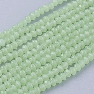 Imitation Jade Glass Beads Strands, Faceted, Rondelle, Dark Sea Green, 3x2~2.5mm, Hole: 0.5mm, about 186~190pcs/strand, 17 inch(X-GLAA-G045-A11)