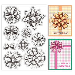 Custom PVC Plastic Clear Stamps, for DIY Scrapbooking, Photo Album Decorative, Cards Making, Bowknot, 160x110x3mm(DIY-WH0448-0433)