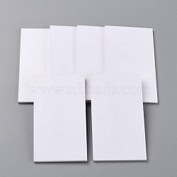 Blank Opaque Acrylic Tiles, Blank Rectangle Table Seating Cards, for Dinner Parties, Guest Name, Food Signs, Banquet Events, White, 90x50x2.8mm, 15pcs/bag(SACR-I002-01)