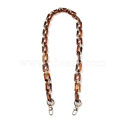 Resin Bag Chains Strap, with Golden Alloy Link and Swivel Clasps, for Bag Straps Replacement Accessories, Coconut Brown, 85x2cm(FIND-H210-01B-E)