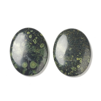 Natural Kambaba Jasper Worry Stone for Anxiety Therapy, Oval Thumb Stone, 45x34~35x7~8.5mm