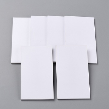 Blank Opaque Acrylic Tiles, Blank Rectangle Table Seating Cards, for Dinner Parties, Guest Name, Food Signs, Banquet Events, White, 90x50x2.8mm, 15pcs/bag