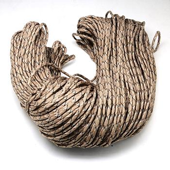 7 Inner Cores Polyester & Spandex Cord Ropes, for Rope Bracelets Making, Camel, 4mm, about 109.36 yards(100m)/bundle, 420~500g/bundle