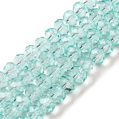 Pale Turquoise Rondelle Glass Beads