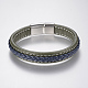 Bracelets en cuir tressé(BJEW-H561-07)-2