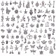100 pendentifs en alliage de style tibétain(JX213A)-1