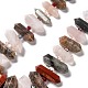Quartz rose naturel & cristal de quartz & oeil de tigre & labradorite & agate noire & brins de perles de jaspe rouge(G-H247-06B)-1