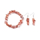 Ensemble de bijoux en perles d'agate rouge naturelle(SJEW-JS01232-04)-1