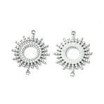 Non-Tarnish 304 Stainless Steel Connector Charms, Sun Links, Stainless Steel Color, 19x15x1.2mm, Hole: 1mm(STAS-L269-052P)