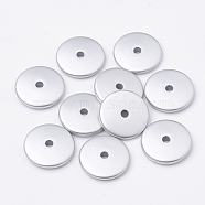 Spray Painted Acrylic Beads, Flat Round, Light Grey, 18x3mm, Hole: 2.5mm, about 696pcs/500g(ACRP-T005-45)