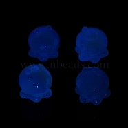 Luminous Rainbow Iridescent Plating Acrylic Beads, Glitter Beads, Glow in the Dark, Octopus, Mixed Color, 17.5x17.5mm, Hole: 3.5mm(X-OACR-P016-06)