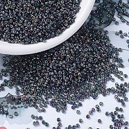 MIYUKI Round Rocailles Beads, Japanese Seed Beads, 11/0, (RR4572) Magic Blue, 2x1.3mm, Hole: 0.8mm, about 5500pcs/50g(SEED-X0054-RR4572)