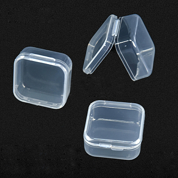 Transparent Plastic Bead Containers, Cuboid, Clear, 4.2x3.8x1.8cm