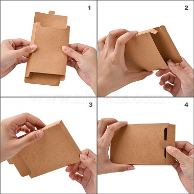 Складная творческая коробка крафт-бумаги(X-CON-L018-C06)-6