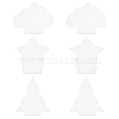 ahandmaker 6pcs tableau acrylique arbre de Noël(TACR-GA0001-03)-2