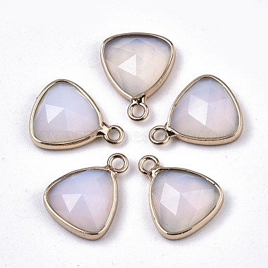 Light Gold Triangle Opalite Charms