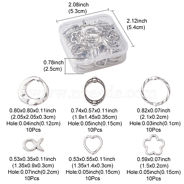 60Pcs 6 Style Alloy Bead Frame(FIND-FS0001-73)-5