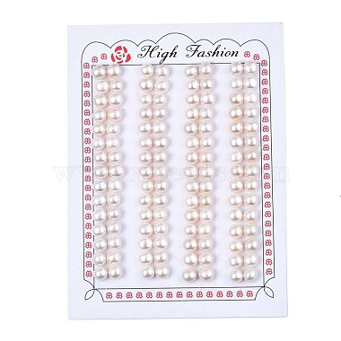 Half Drilled Natural Cultured Freshwater Pearl Beads(PEAR-N020-02A)-2